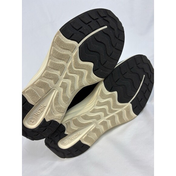 Kizik Paris Sneakers Black Knit Leather Size 8.5 Lightweight Comfort - Picture 7 of 12